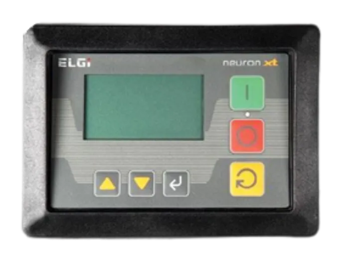 Controlador Neuron XT ELGi | Monitoramento e Proteção Controlador Neuron XT da ELGi na Série EN, com monitoramento digital e alertas de manutenção preditiva.