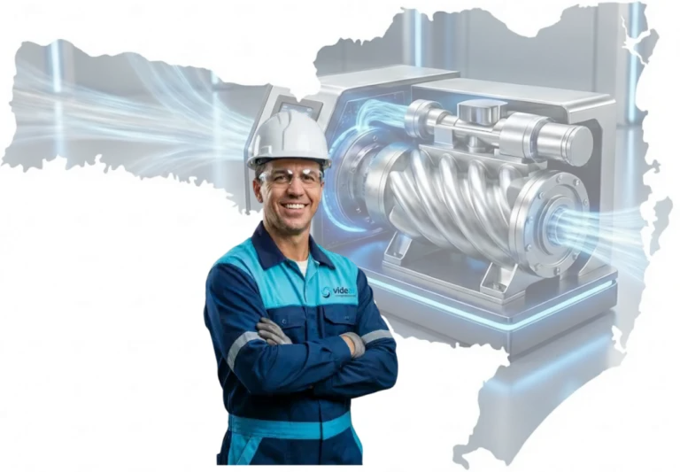 Atendimento técnico Videar em Santa Catarina Técnico da Videar realizando atendimento industrial em Santa Catarina